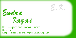 endre kazai business card